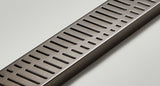 Quartz Linear Shower Drain Wave - Black Nickel