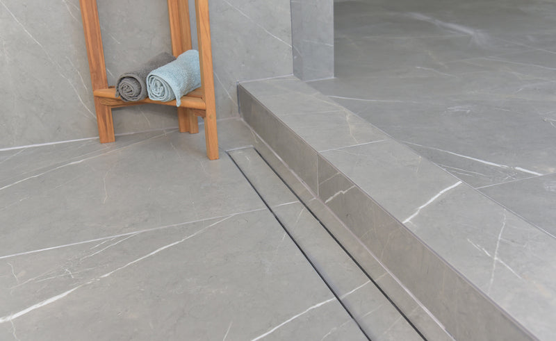 SereneDrains Linear Shower Drain Tile Insert Brushed Nickel 24