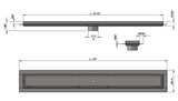 SereneDrains Linear Shower Drain Tile Insert Brushed Nickel 24
