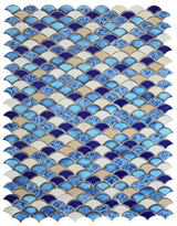 Mosaic Handmade Porcelain Tile - Blue