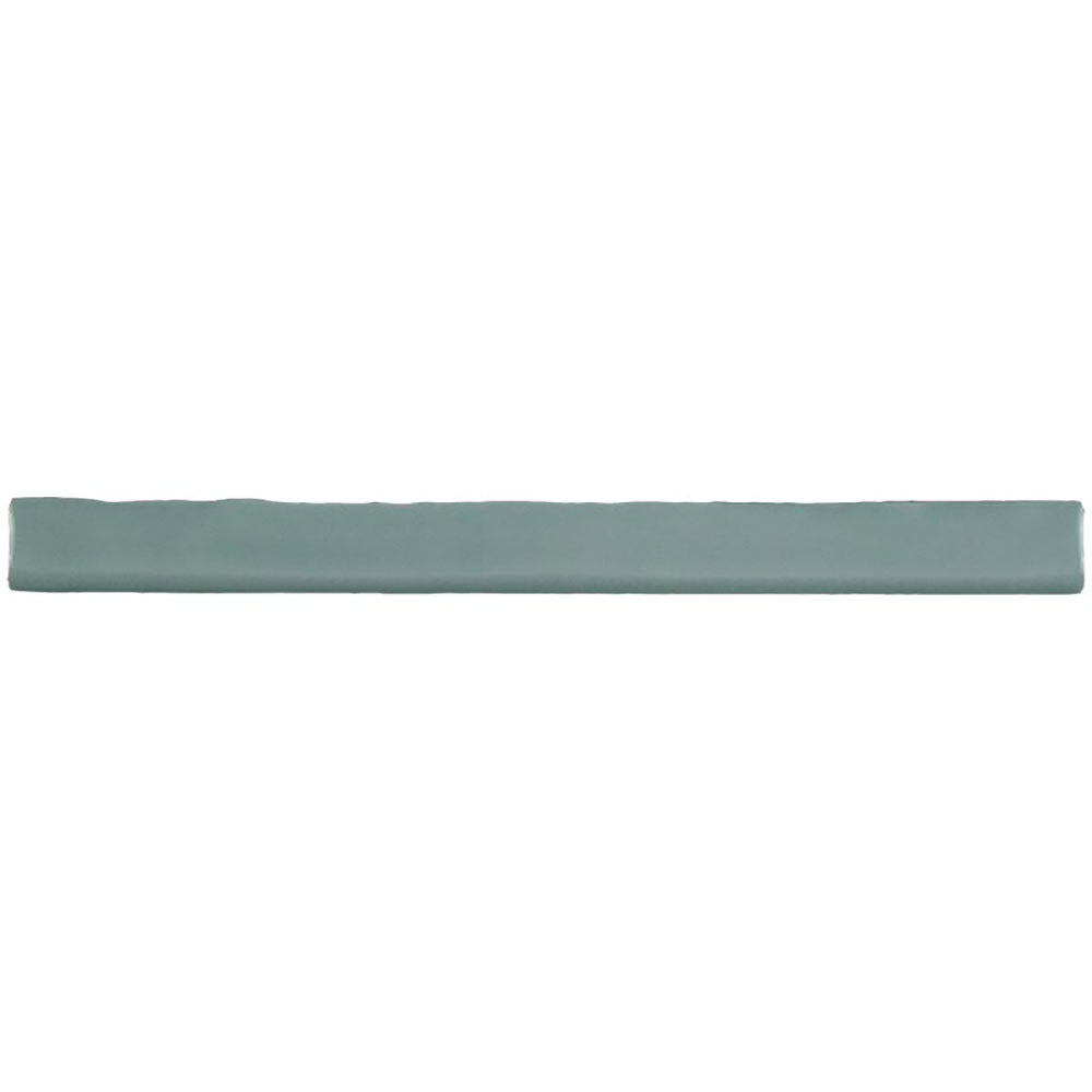 Kaleidoscope Handmade Ceramic Tile Bullnose 1x12 - Mint