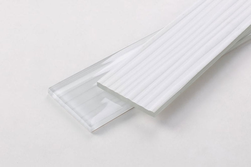 Black Forest Painted Glass Series 3 x 12 - Silver White