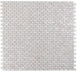 Tahitian Pearl - White Pearl Mosaic in Large Brick Pattern