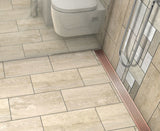Quartz Linear Shower Drain Quadrato - Rose Gold