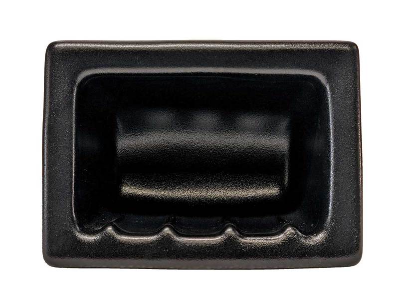 Recessed Soap Dish Porcelain 6 x 4 - Black Matte