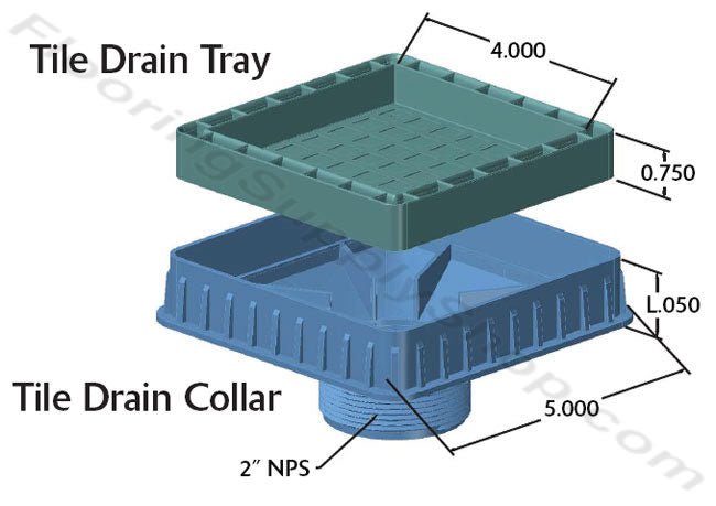 Tile Drain Insert 5 inch Tan