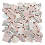 Pebble Marble Thassos and Caribe Quartzite - Rose