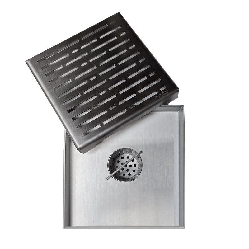 SereneDrains Hair Trap for Shower Drain Hair Catcher Basket Filter Strainer Brushed