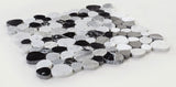 Marble Pebbles Mosaics Heart Shape - Black and White