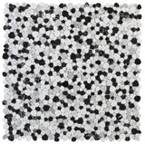 Marble Pebbles Mosaics Heart Shape - Black and White
