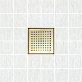 SereneDrains Square Shower Drain Traditional Square 6 Gold
