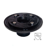 SereneDrains Cast Iron 4 Bolt Drain Base with Rubber Fitting