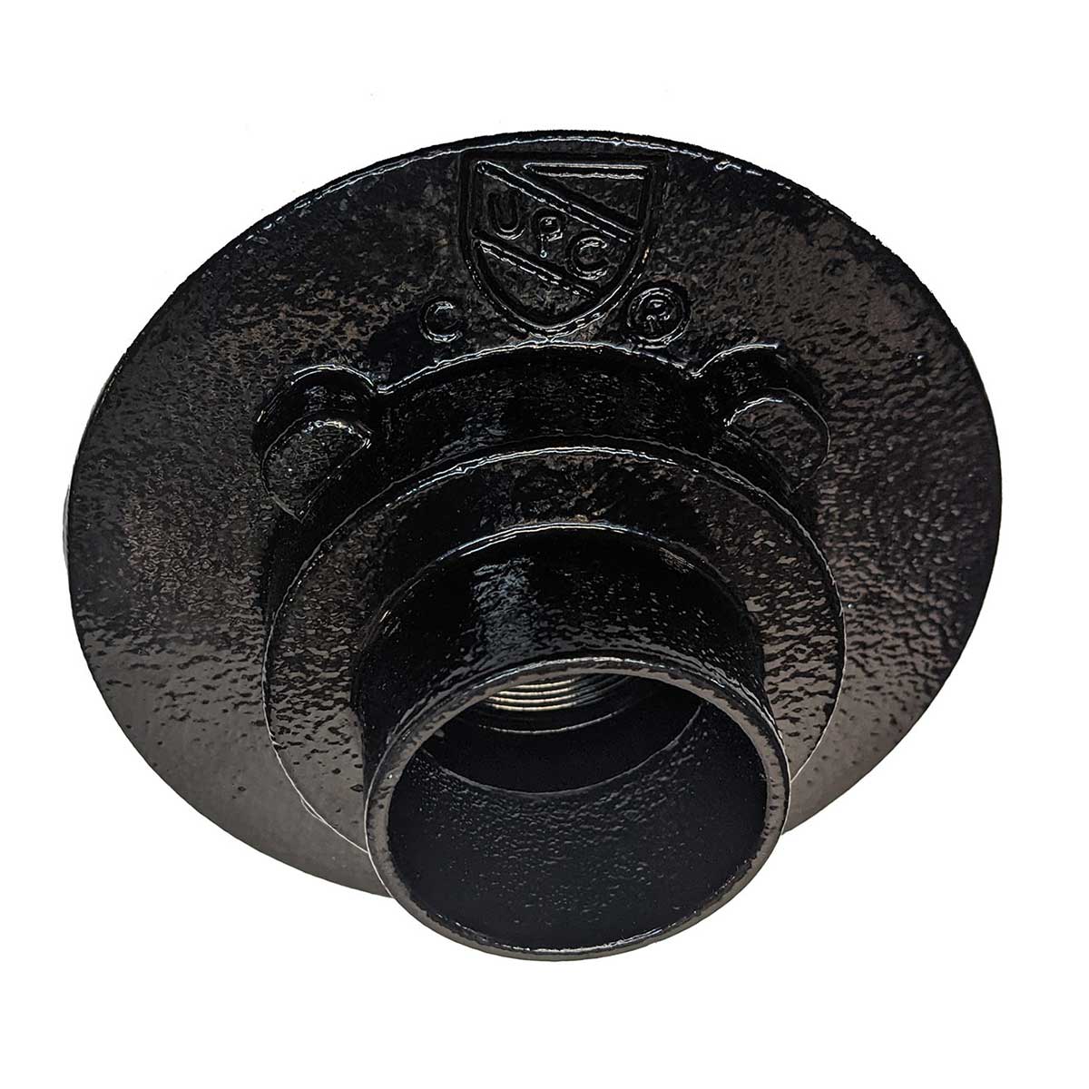 SereneDrains Cast Iron 4 Bolt Drain Base with Rubber Fitting