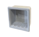 Recessed Soap Dish Porcelain 6 Grey Glossy