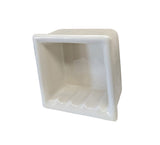 Recessed Soap Dish Porcelain 6 Ice White Glossy