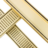 Custom Grates shower drain Tile Insert - Matte Gold CUSTOM