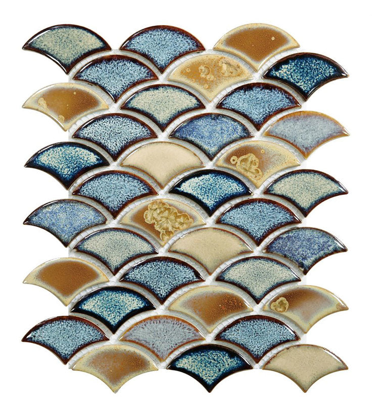 Mosaic Handmade Porcelain Tile - Rustic Blue