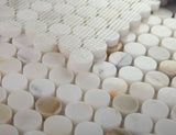 Mosaics Marble Penny Series - Calacatta White Gold