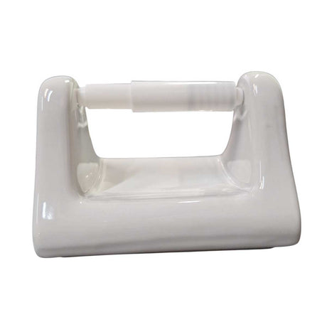 Ceramic Toilet Paper Holder White Glossy Side View