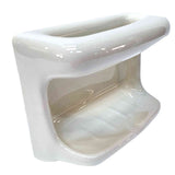 SereneDrains Ceramic Soap Dish Bar Holder Shower Wall Mount Tray - Almond Glossy