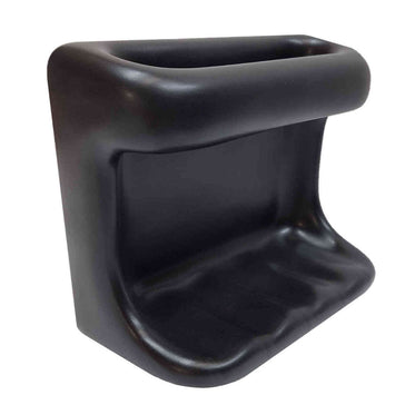 SereneDrains Ceramic Soap Dish Bar Holder Shower Wall Mount Tray - Matte Black