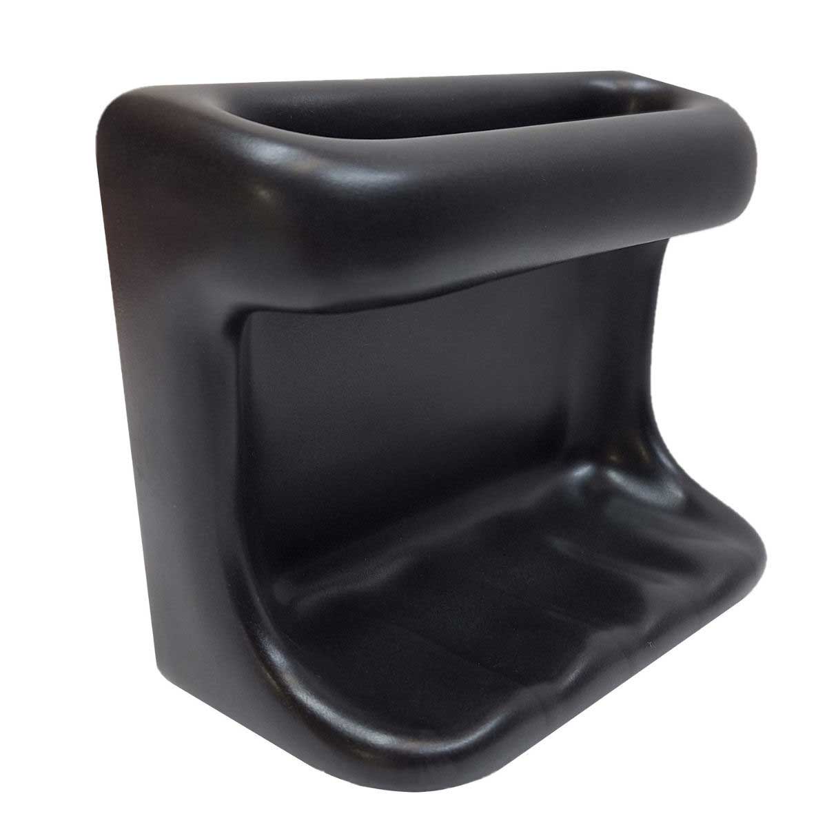 SereneDrains Ceramic Soap Dish with Wash Cloth Bar Holder