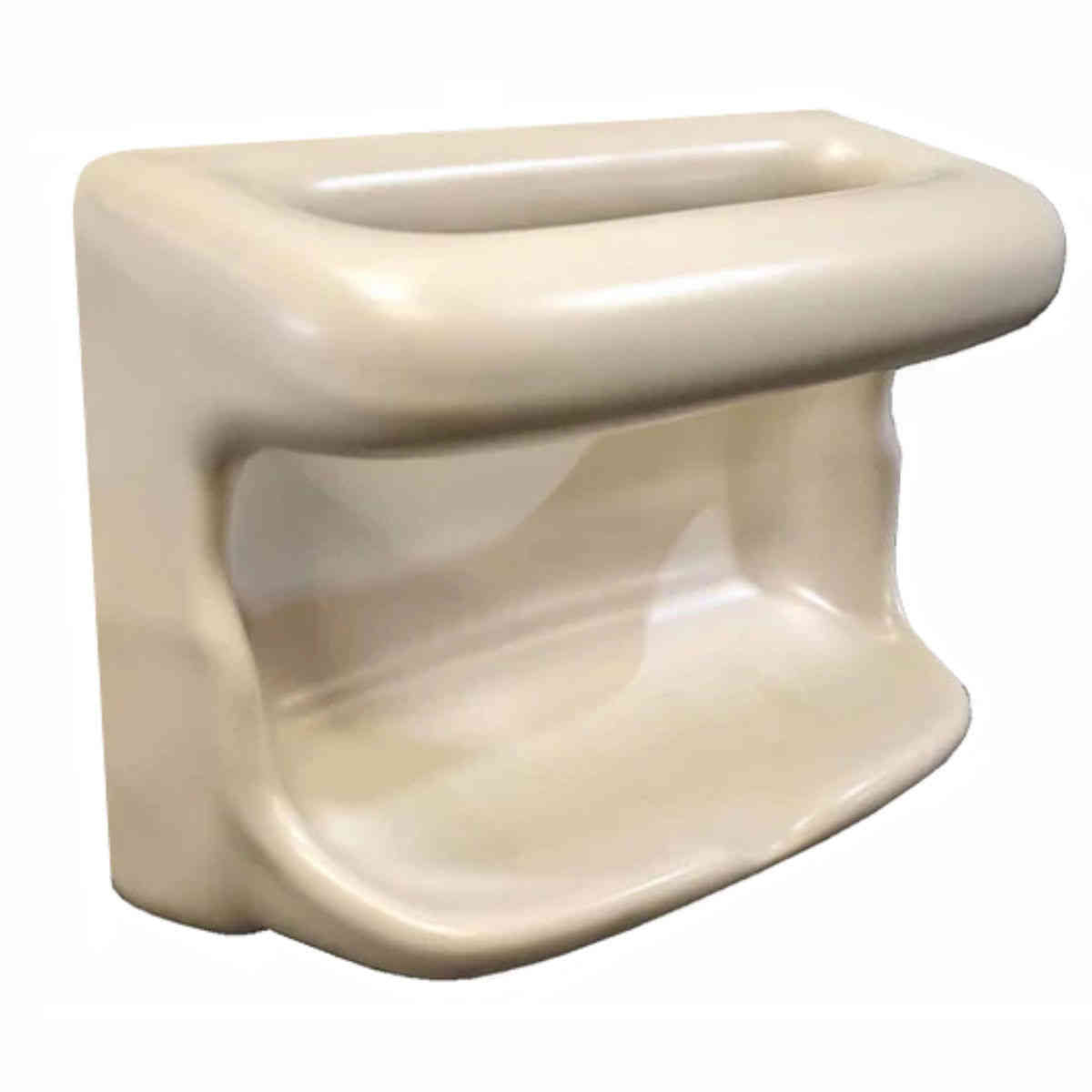 SereneDrains Ceramic Soap Dish Bar Holder Shower Wall Mount Tray - Parchment Matte