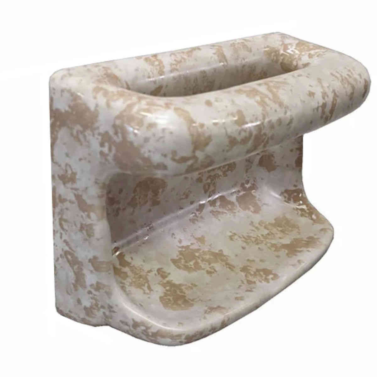 SereneDrains Ceramic Soap Dish Bar Holder Shower Wall Mount Tray - Stone