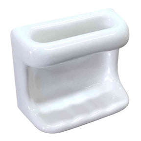 SereneDrains Ceramic wash cloth soap dish for tiled shower wall