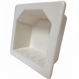 SereneDrains Porcelain Recessed Soap Dish Biscuit Matte 7x7 Hotel Holder