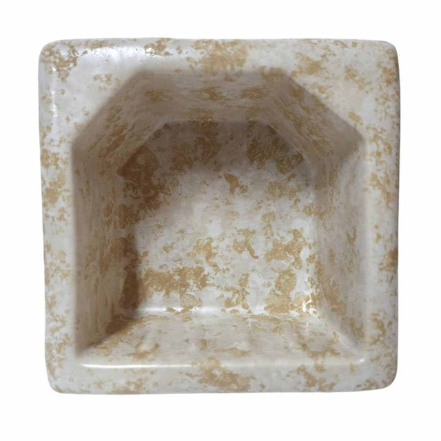SereneDrains Porcelain Recessed Soap Dish Stone 6.5x6.5 Hotel Holder Shower Wall Mount Tray