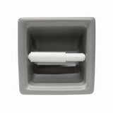 SereneDrains Ceramic Recessed Toilet Extended Paper Holder Gray Matte