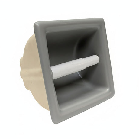 SereneDrains Ceramic Recessed Toilet Extended Paper Holder Gray Matte