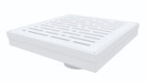 SereneDrains Square Shower Drain Broken Lane Matte White 6