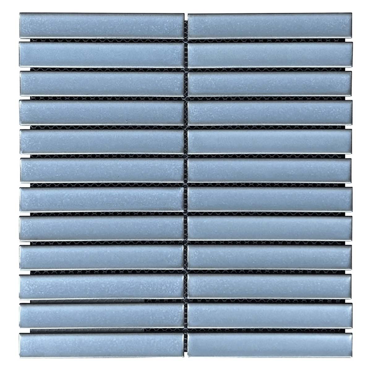 Concaved Bar Porcelain Mosaic Tile Deep Indigo - Wall & Backsplash
