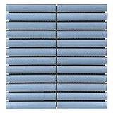 Concaved Bar Porcelain Mosaic Tile Deep Indigo - Wall & Backsplash
