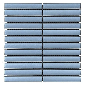 Concaved Bar Porcelain Mosaic Tile Deep Indigo - Wall & Backsplash