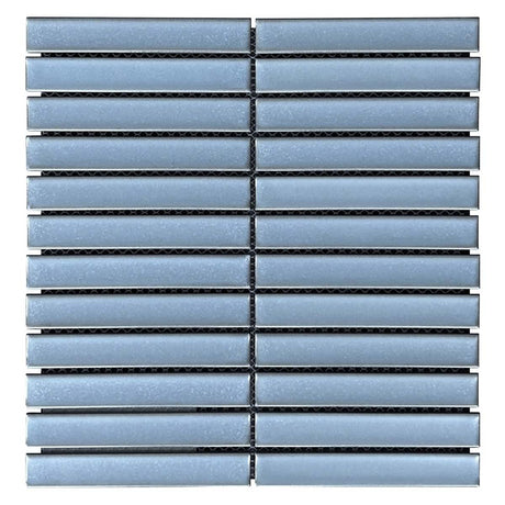 Concaved Bar Porcelain Mosaic Tile Deep Indigo - Wall & Backsplash