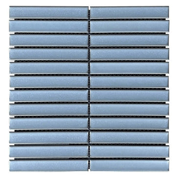 Concaved Bar Porcelain Mosaic Tile Deep Indigo - Wall & Backsplash