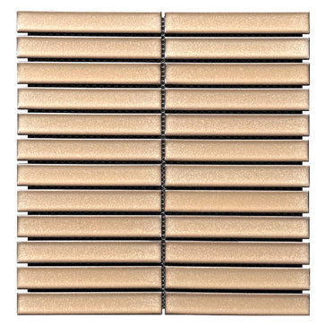 Concaved Bar Porcelain Mosaic Tile Creme Brulee - Wall & Backsplash