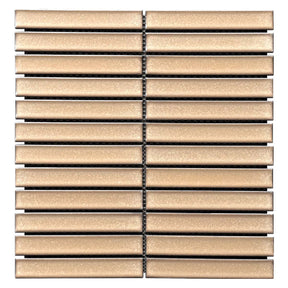 Concaved Bar Porcelain Mosaic Tile Creme Brulee - Wall & Backsplash