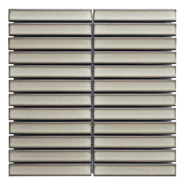 Concaved Bar Porcelain Mosaic Tile Spiced Matcha - Wall & Backsplash