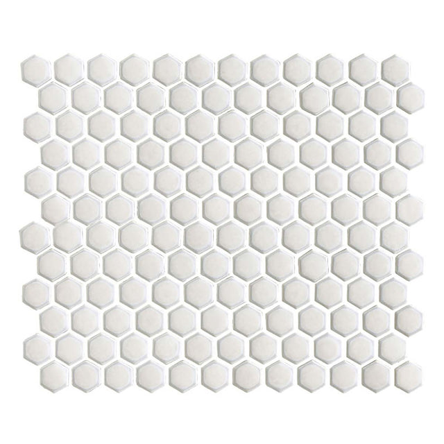 Hexagon Porcelain Mosaic Tile - Opal Wall & Floor Tile