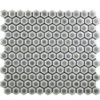 Porcelain Mosaic Tile Hexagons - Sage Green