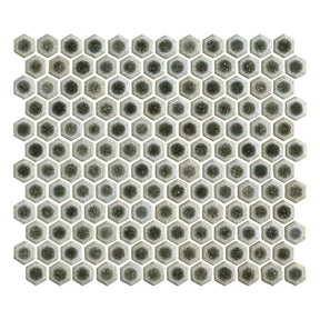 Hexagon Porcelain Mosaic Tile - Sage Green Wall & Floor Tile
