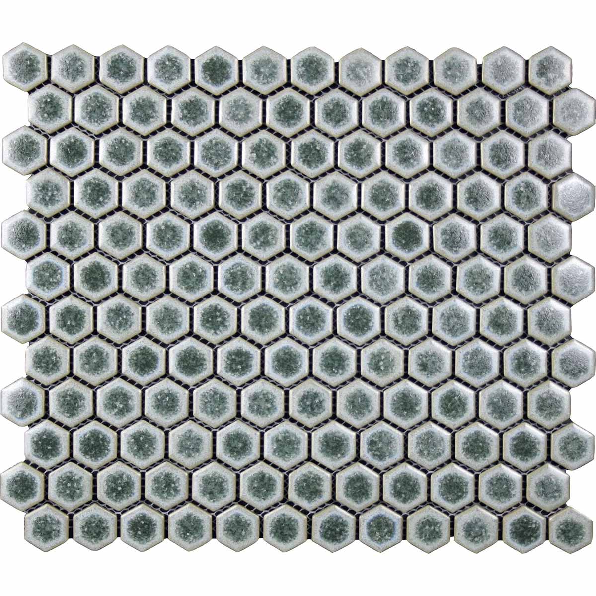 Porcelain Mosaic Tile Hexagon - Tropical Lush