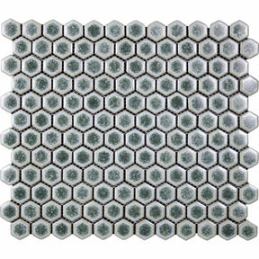 Porcelain Mosaic Tile Hexagon - Tropical Lush
