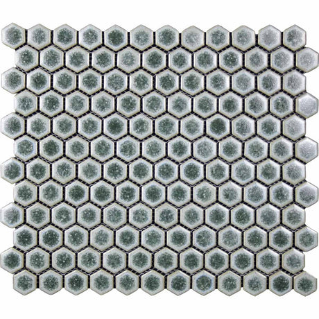 Porcelain Mosaic Tile Hexagon - Tropical Lush