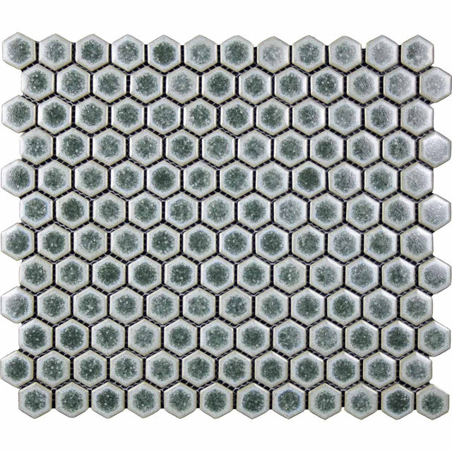 Porcelain Mosaic Tile Hexagon - Tropical Lush