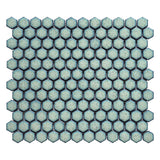 Porcelain Mosaic Tile Hexagon - Mint Rose